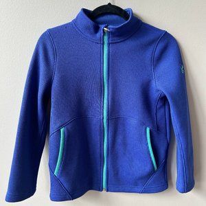 Girls Large 14/16 Spyder jacket. Purple/Blue. Gently used with one snag as shown